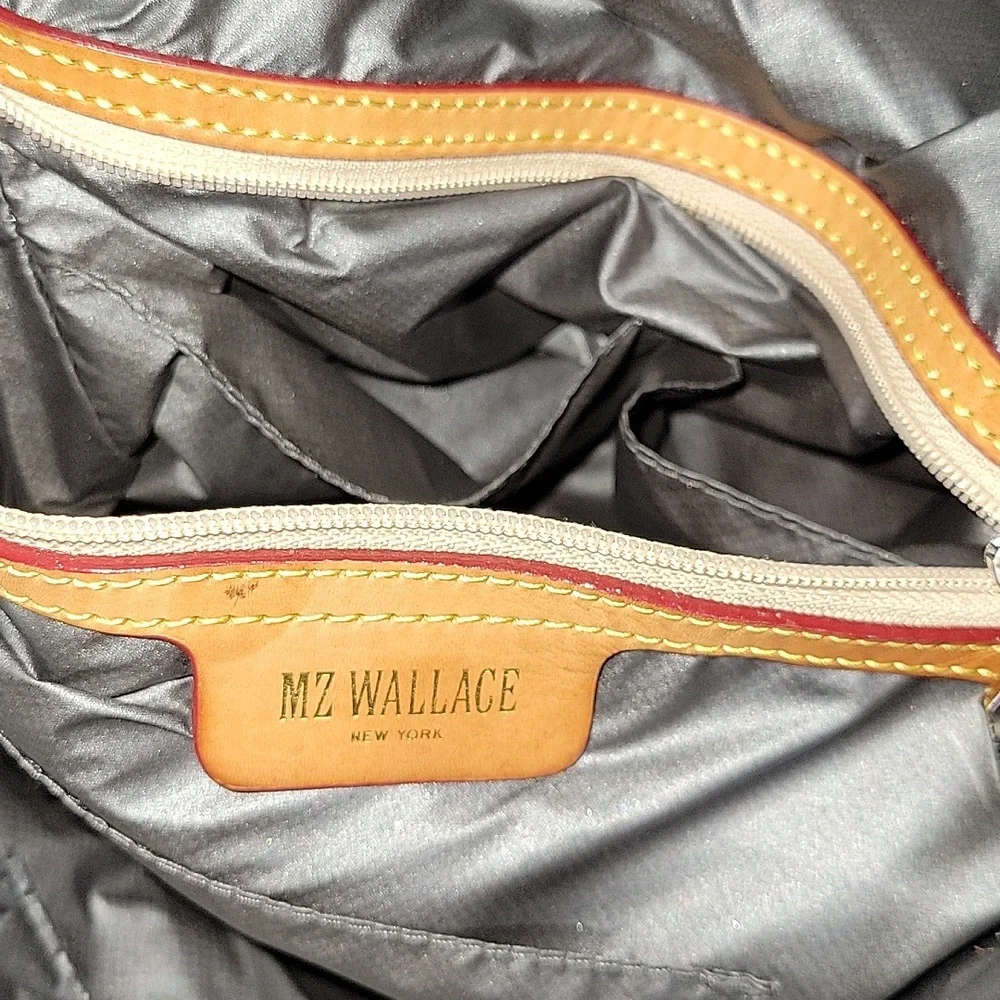 MZ Wallace Quilted Gray Nylon Backpack